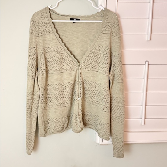 Frye Sweaters - Frye 100% Cotton Open Knit V-Neck Sweater XXL